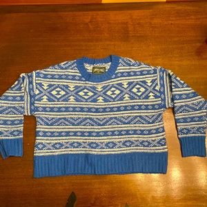 American Eagle , blue triangle patterned sweater. Very soft! Like new.